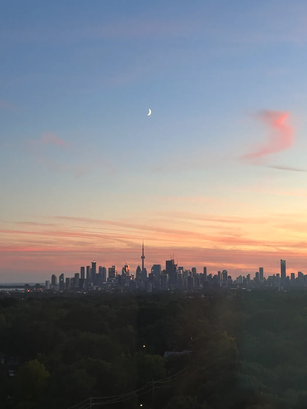 Toronto skyline at dusk